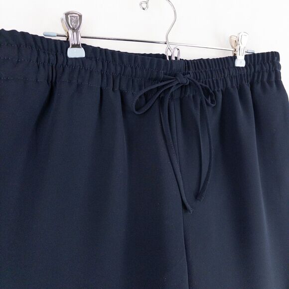 Talbots Women’s Pull On Eastport Pants size Large Navy Blue Straight Leg Stretch - Picture 2 of 10